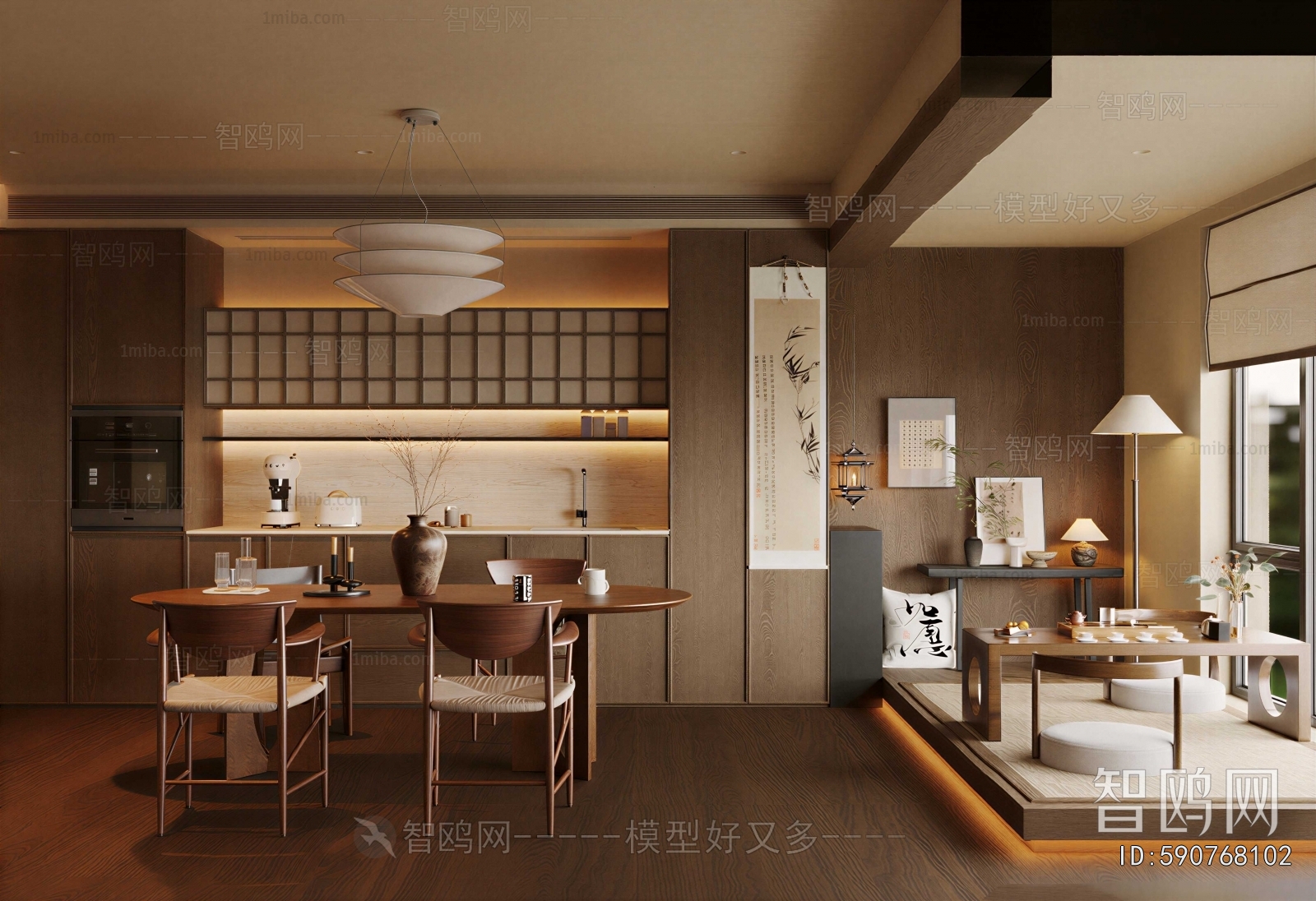 New Chinese Style Dining Room