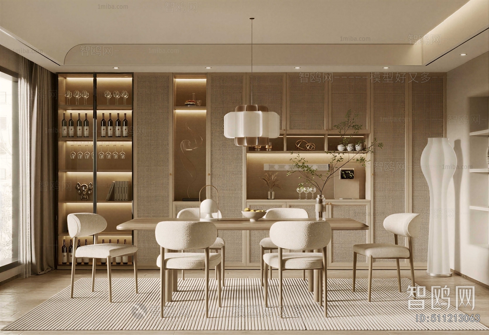 Wabi-sabi Style Dining Room