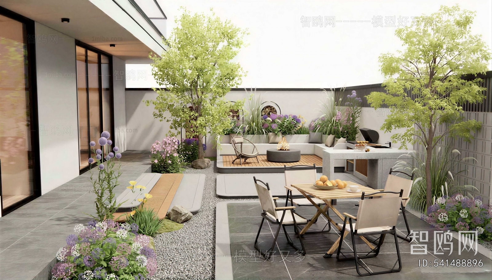 Modern Courtyard/landscape