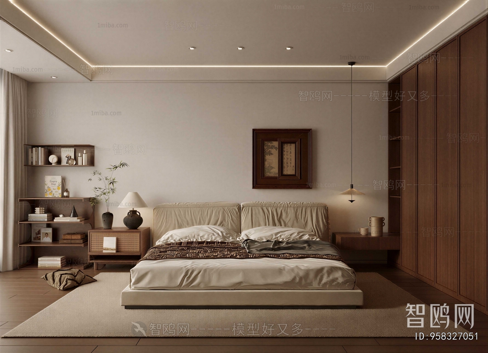 Wabi-sabi Style Bedroom