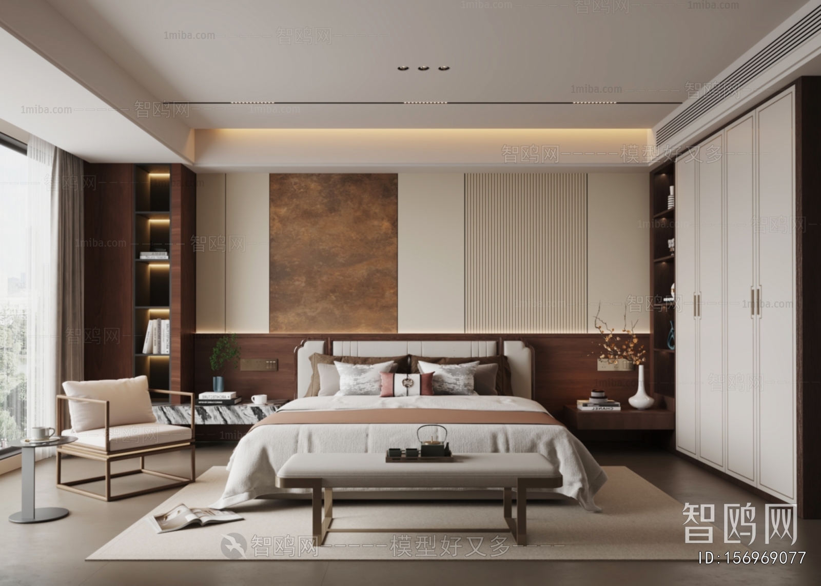 New Chinese Style Bedroom