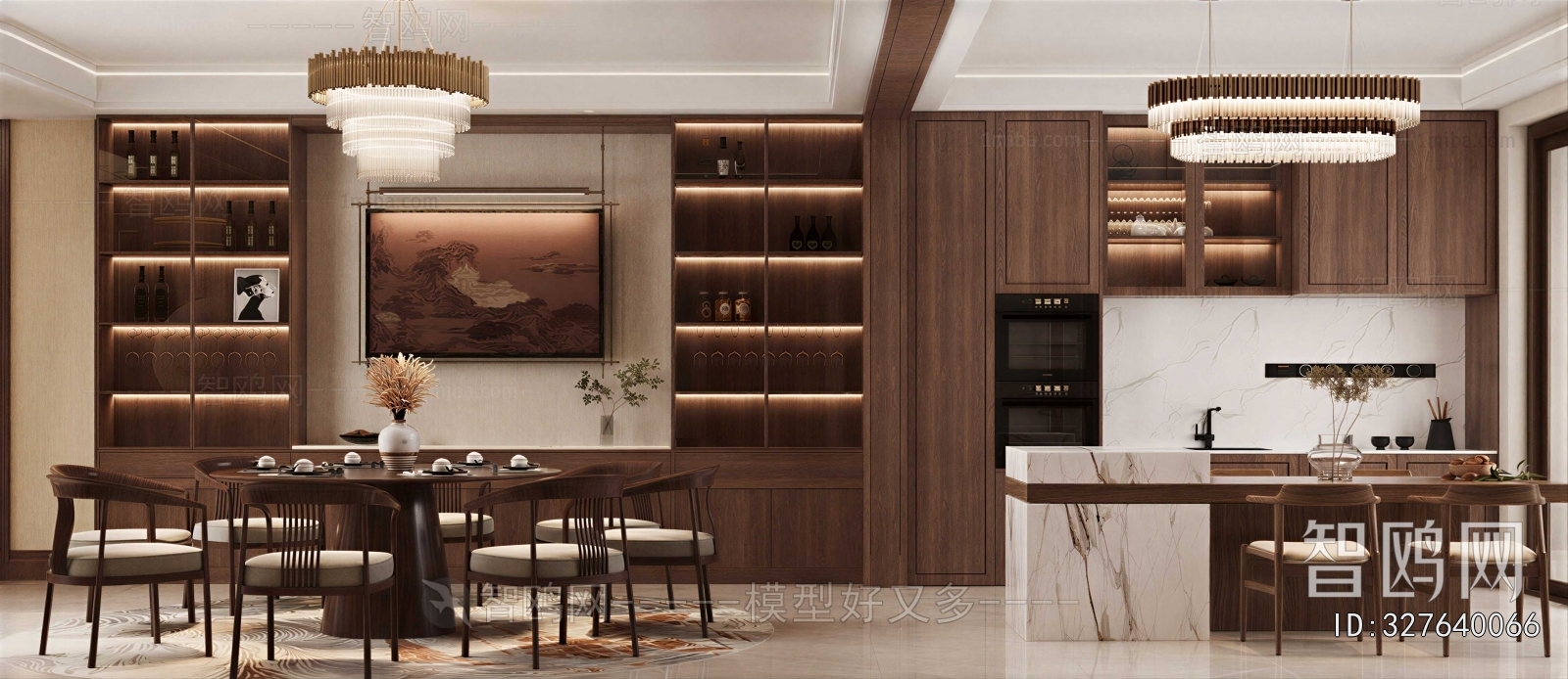 New Chinese Style Dining Room