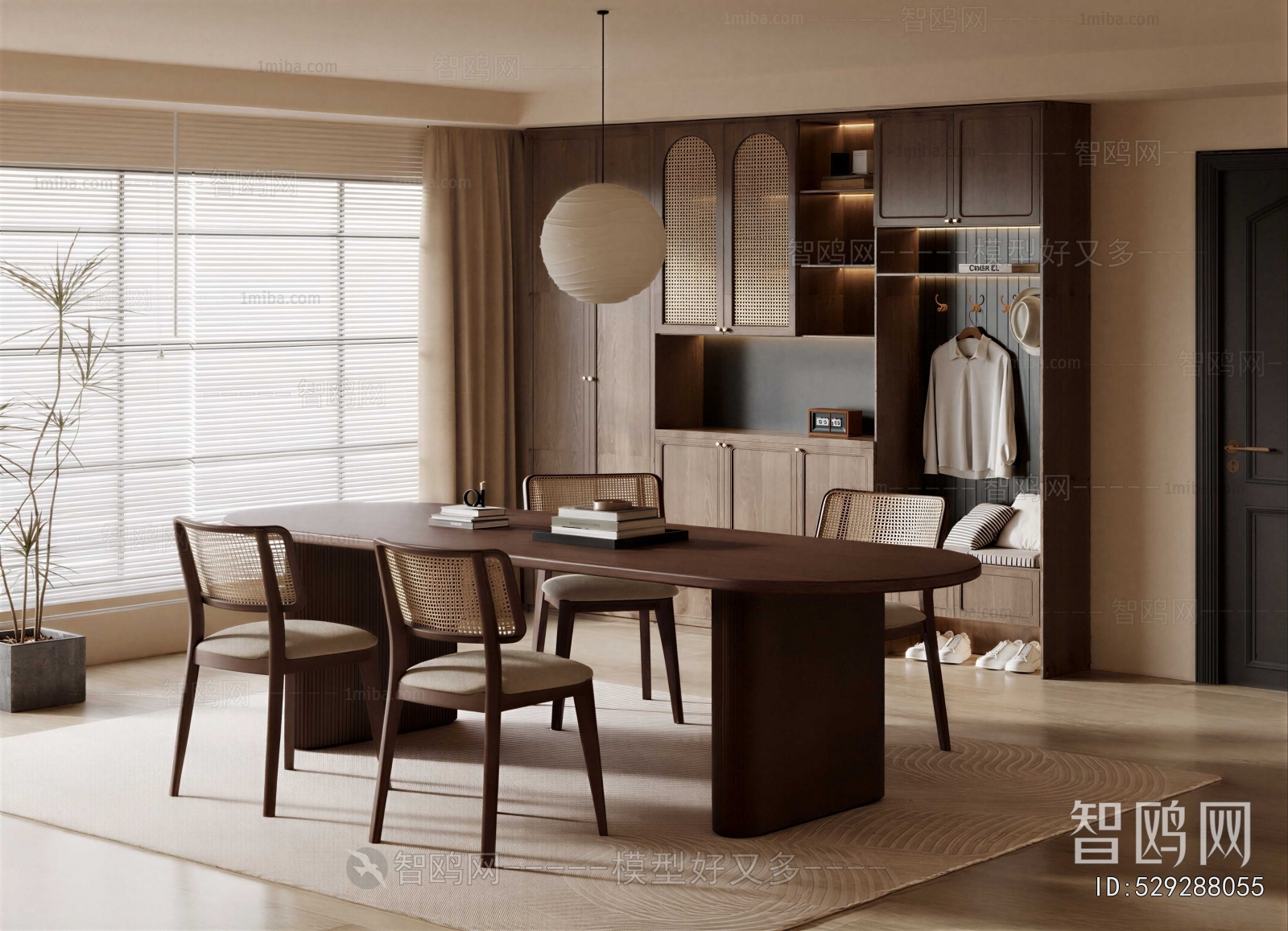 Wabi-sabi Style Dining Room