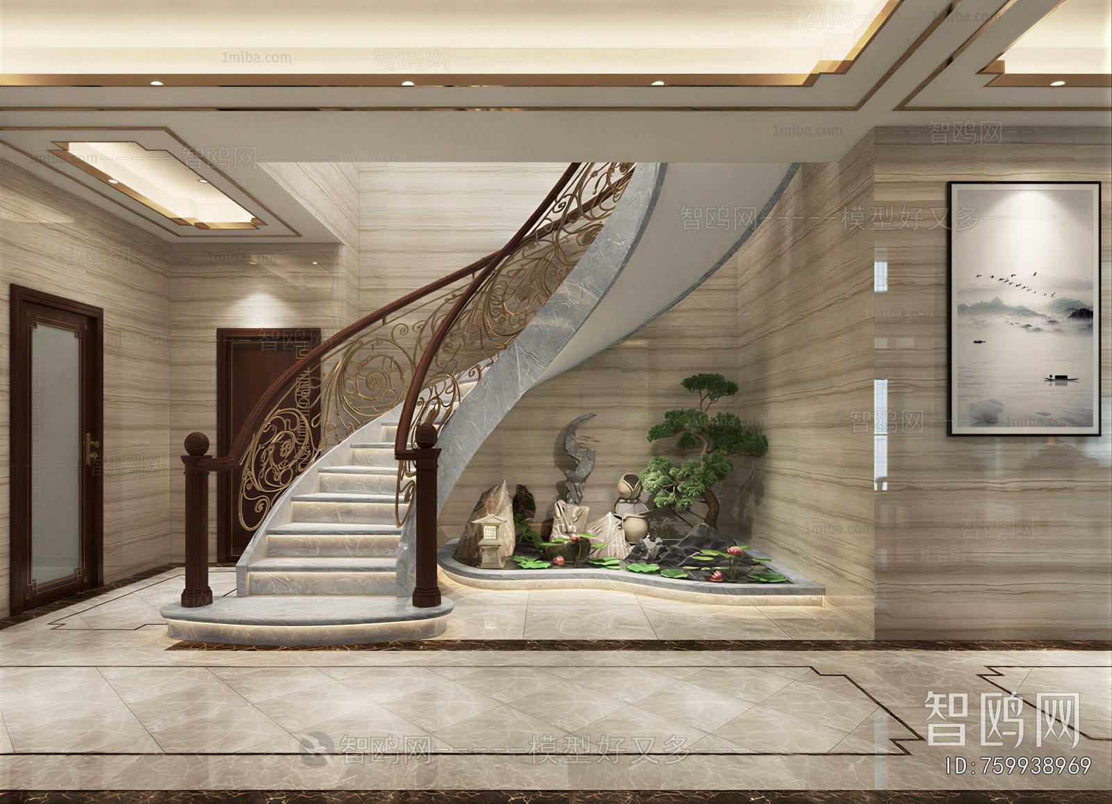 New Chinese Style Stairwell