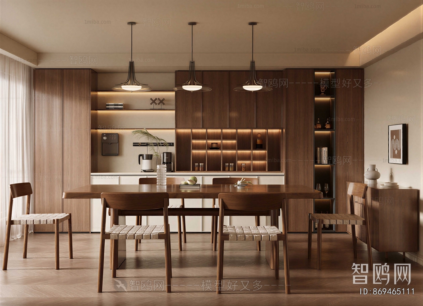 Wabi-sabi Style Dining Room