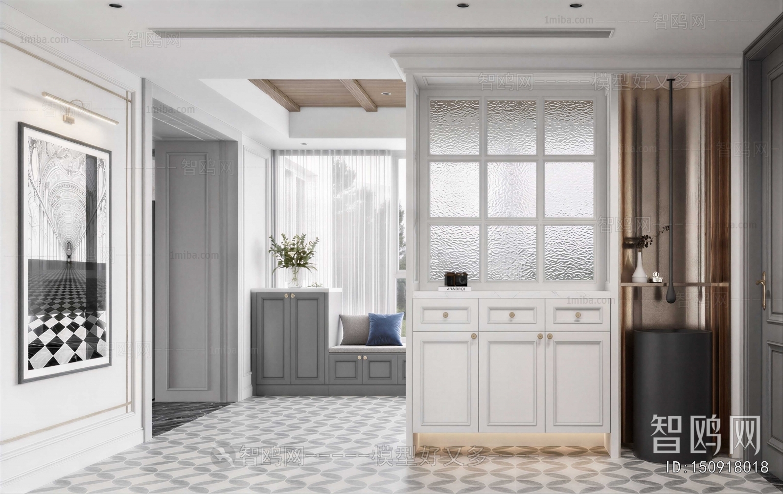 Simple European Style Hallway