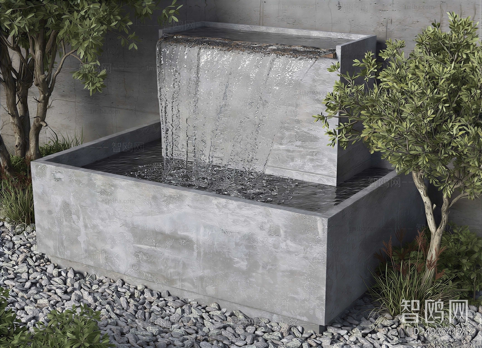 Modern Rockery Waterscape