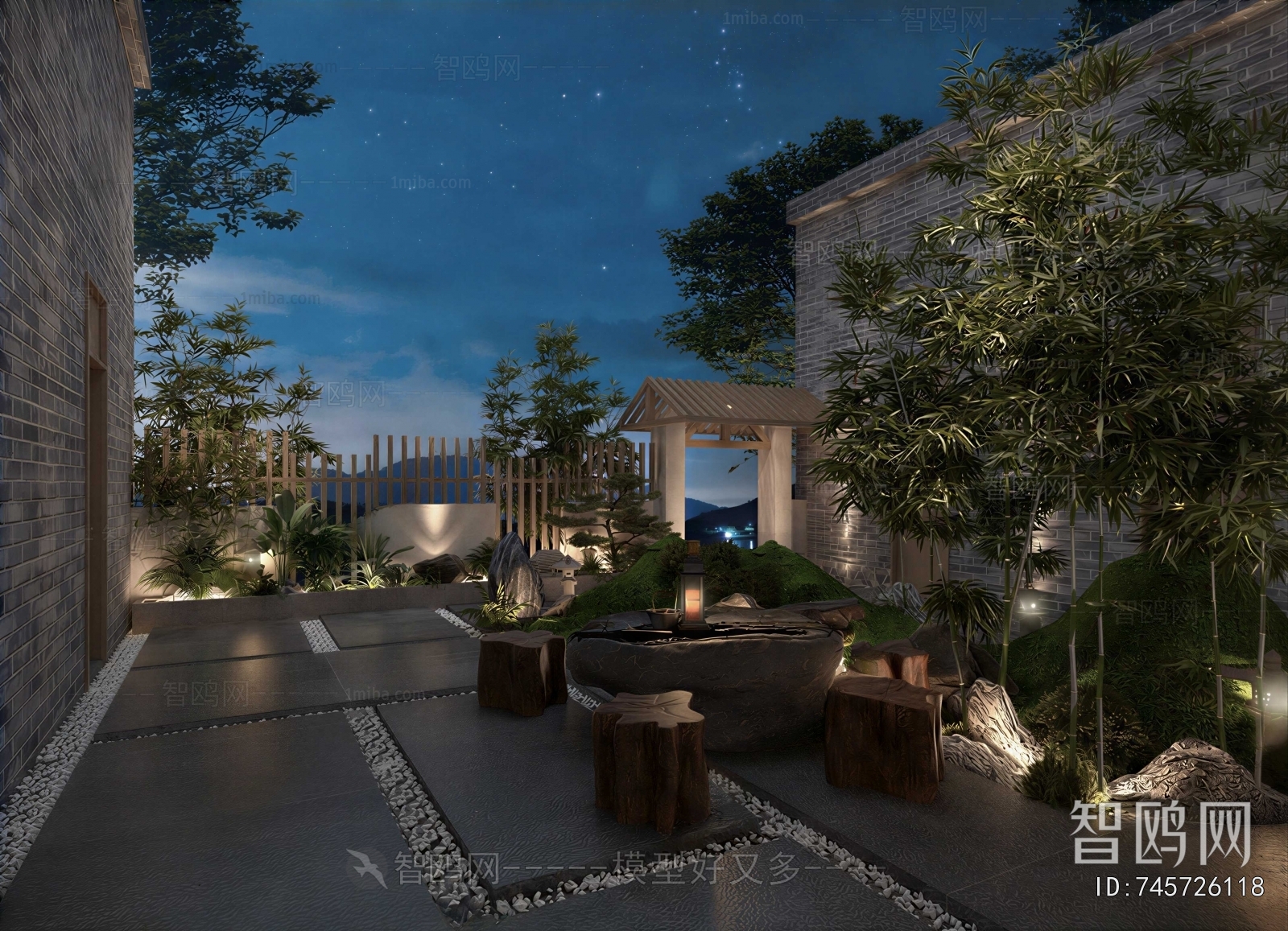 New Chinese Style Courtyard/landscape