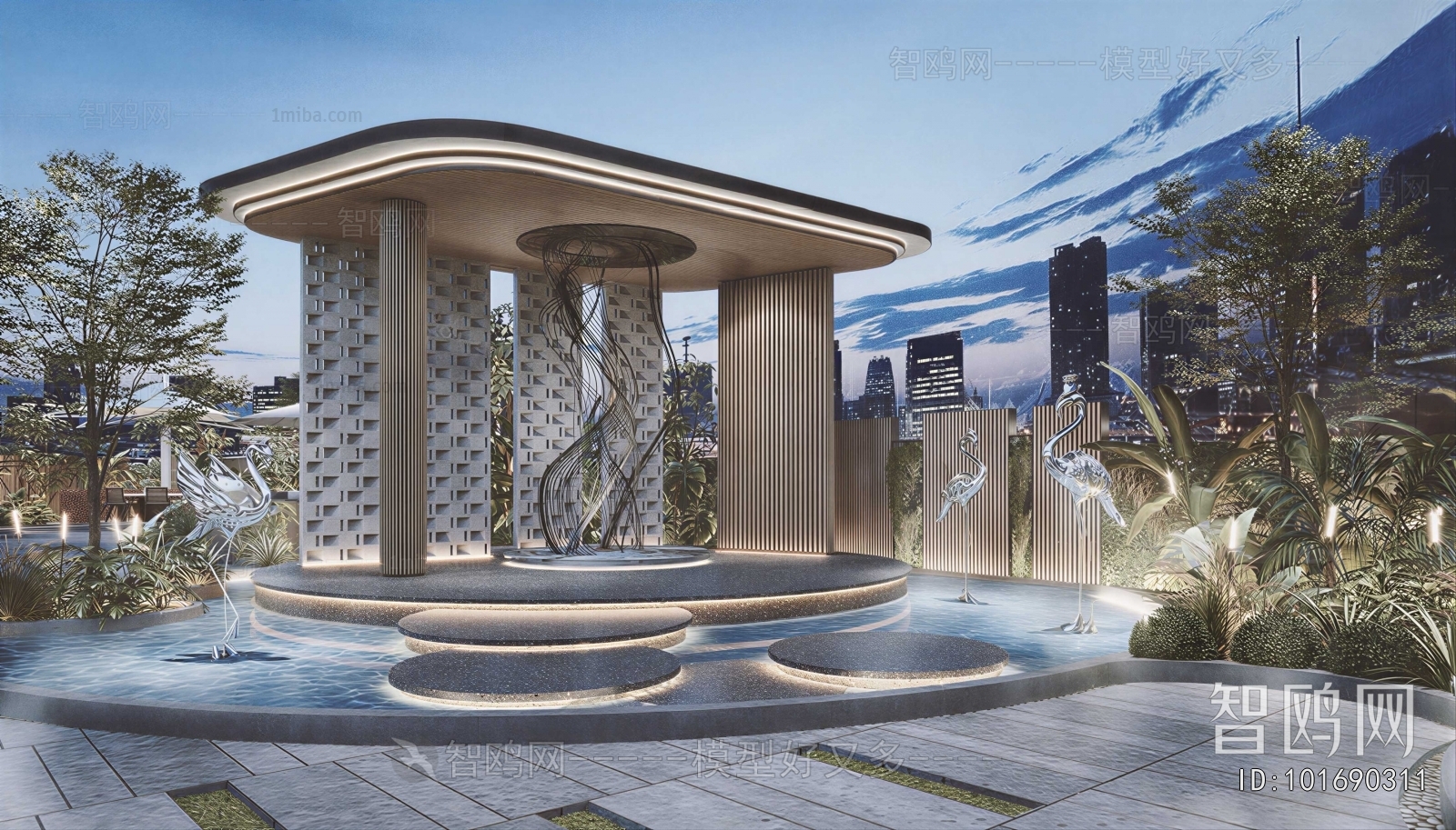 Modern Courtyard/landscape