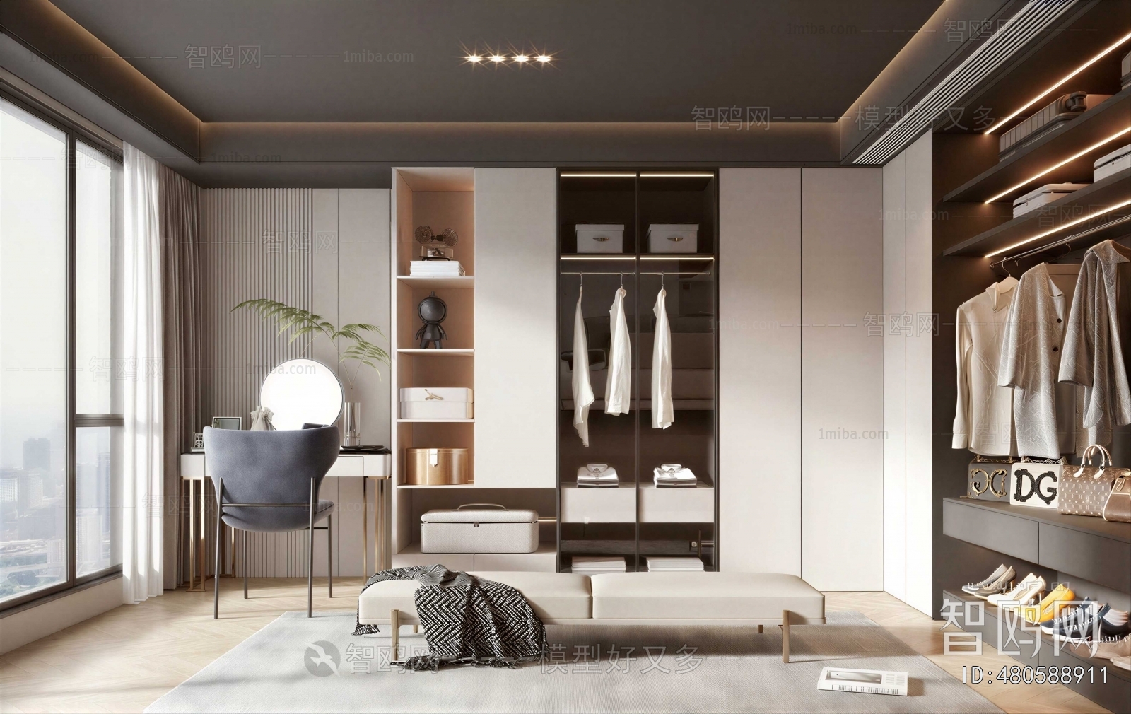 Modern Clothes Storage Area