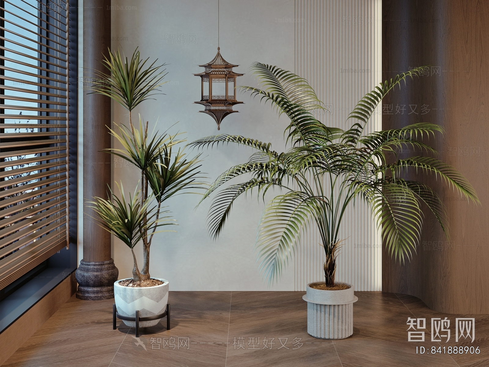 Modern Ground Green Plant Potted Plants