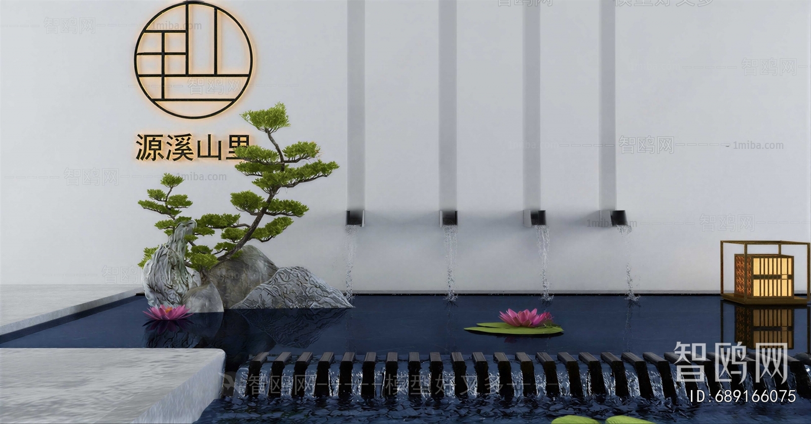 New Chinese Style Rockery Waterscape