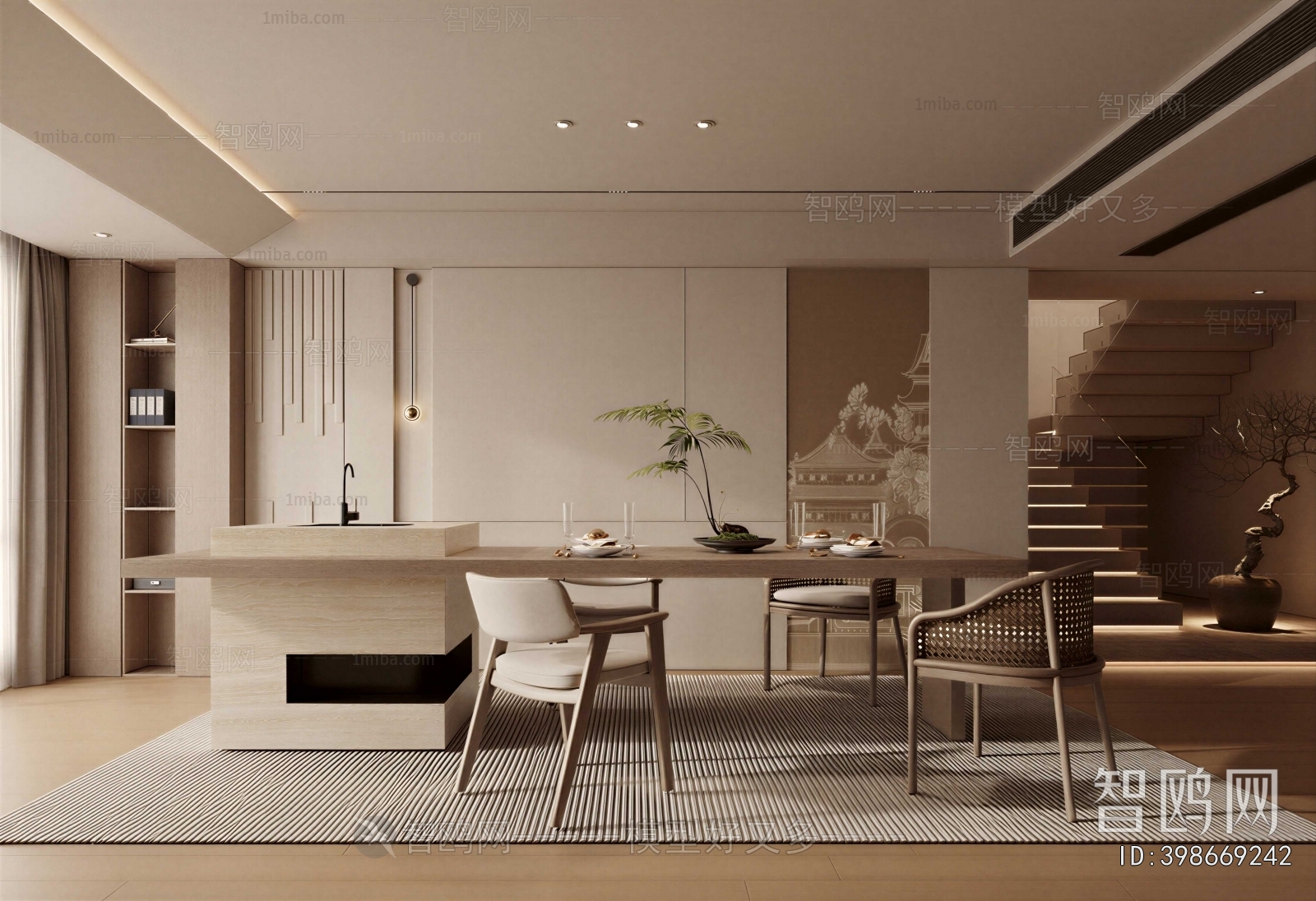 New Chinese Style Dining Room