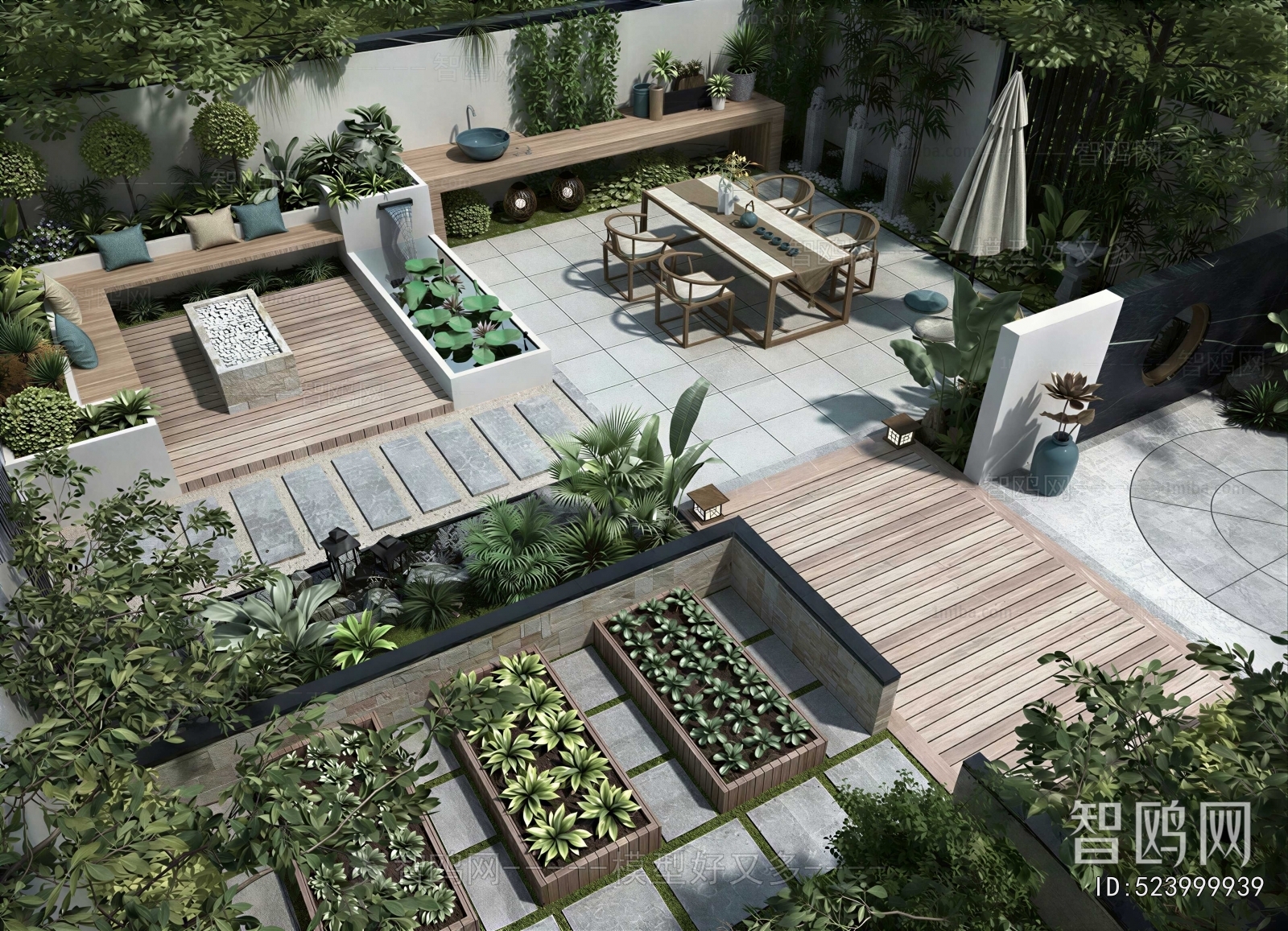 Modern Courtyard/landscape