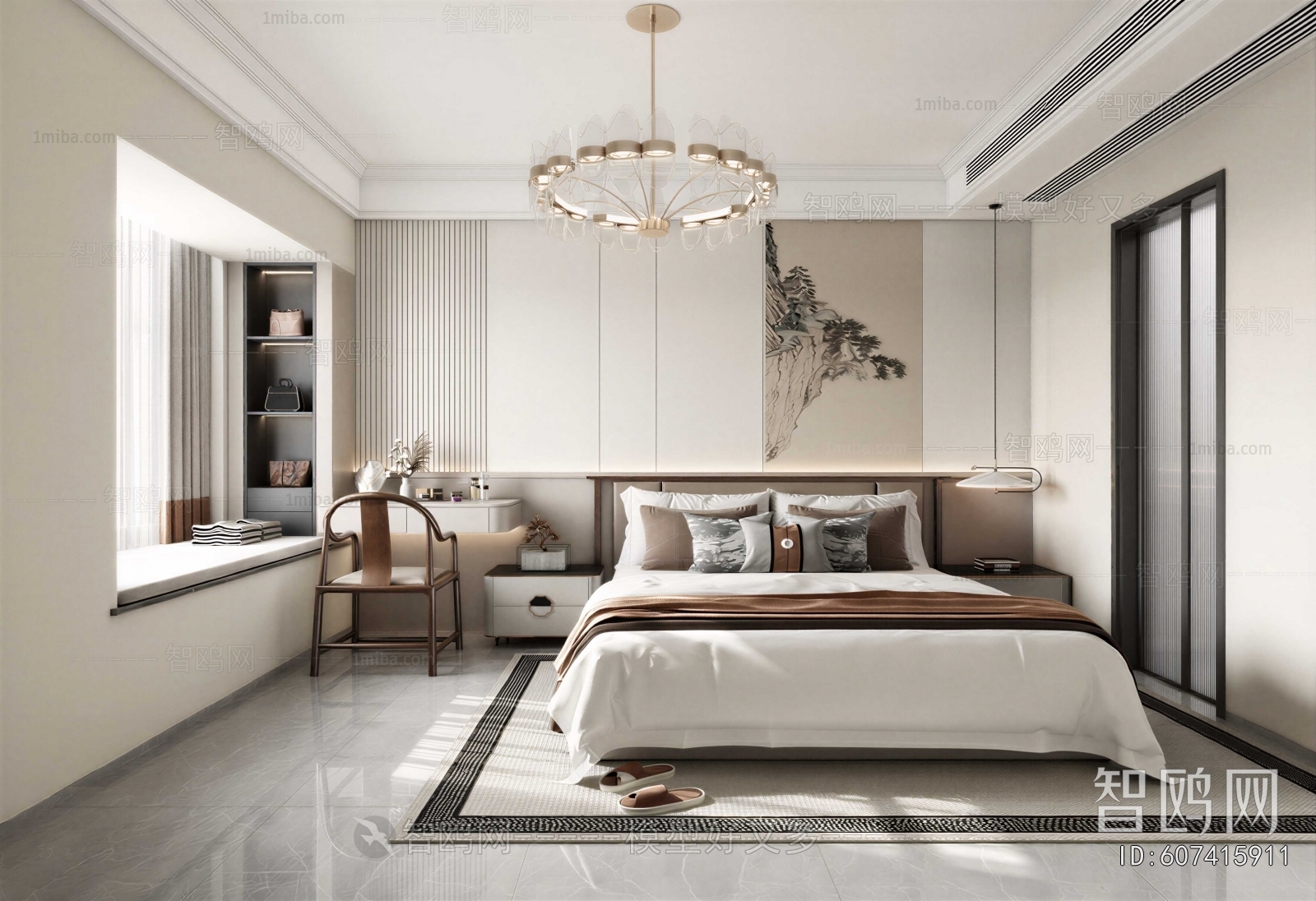 New Chinese Style Bedroom