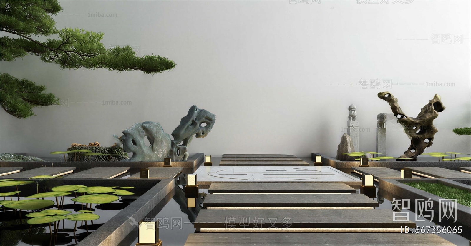 New Chinese Style Courtyard/landscape