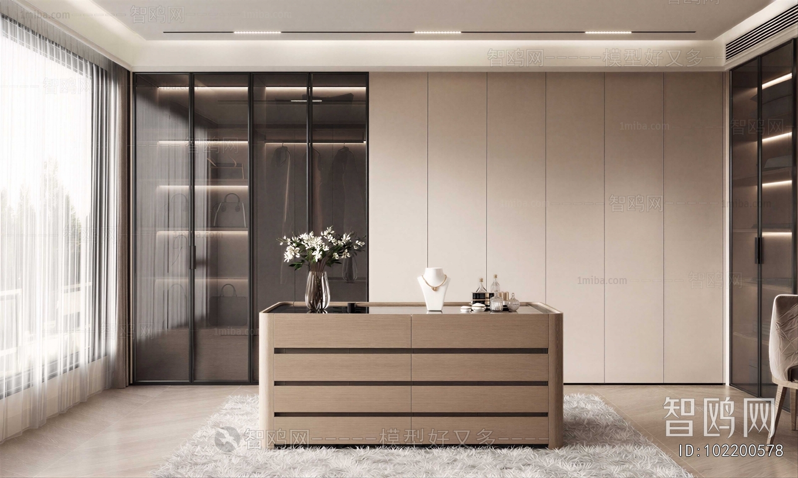 Modern Clothes Storage Area