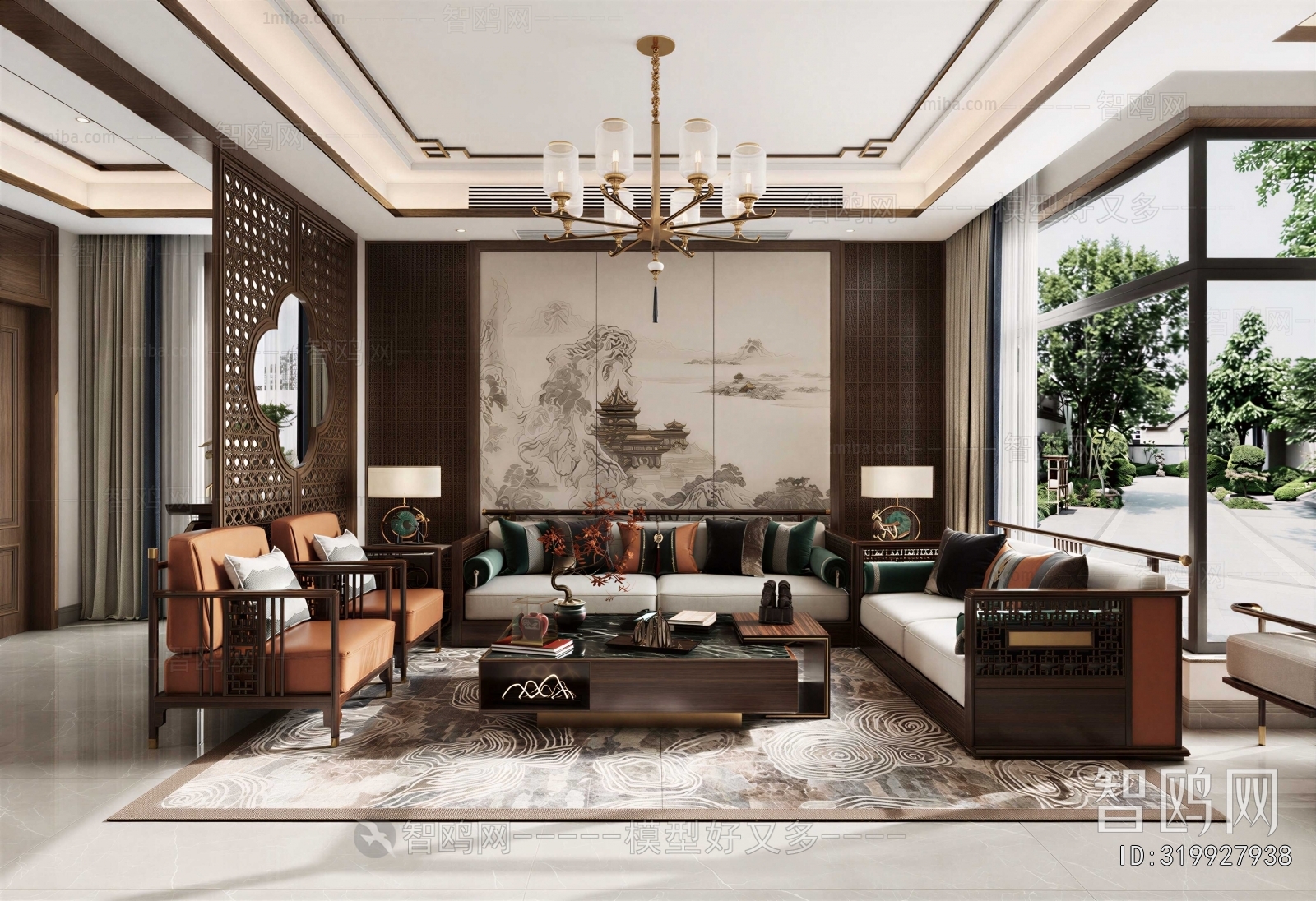 New Chinese Style A Living Room