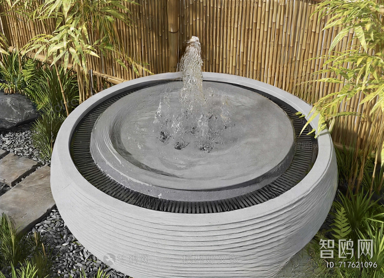 New Chinese Style Rockery Waterscape