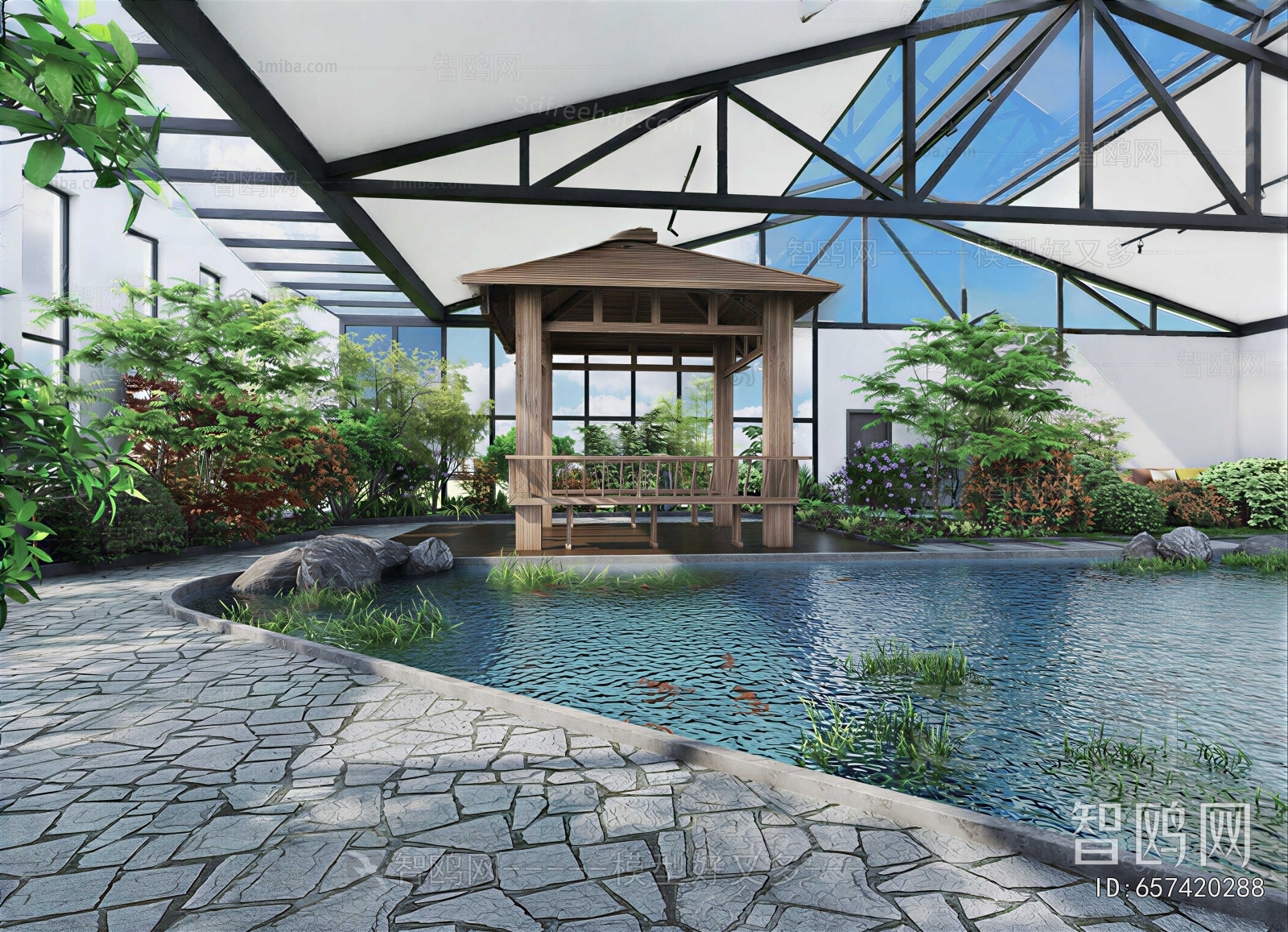 New Chinese Style Courtyard/landscape