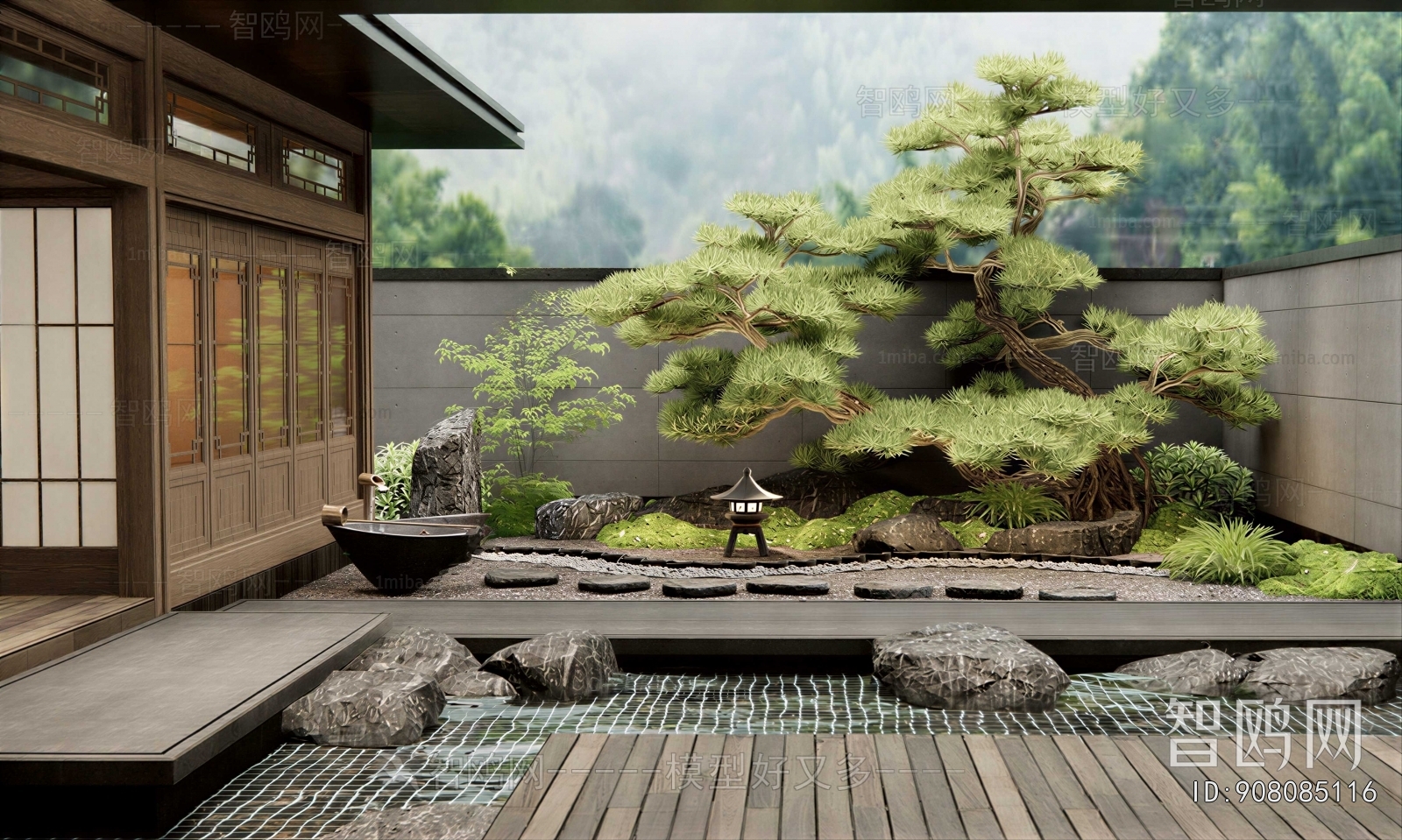 New Chinese Style Courtyard/landscape