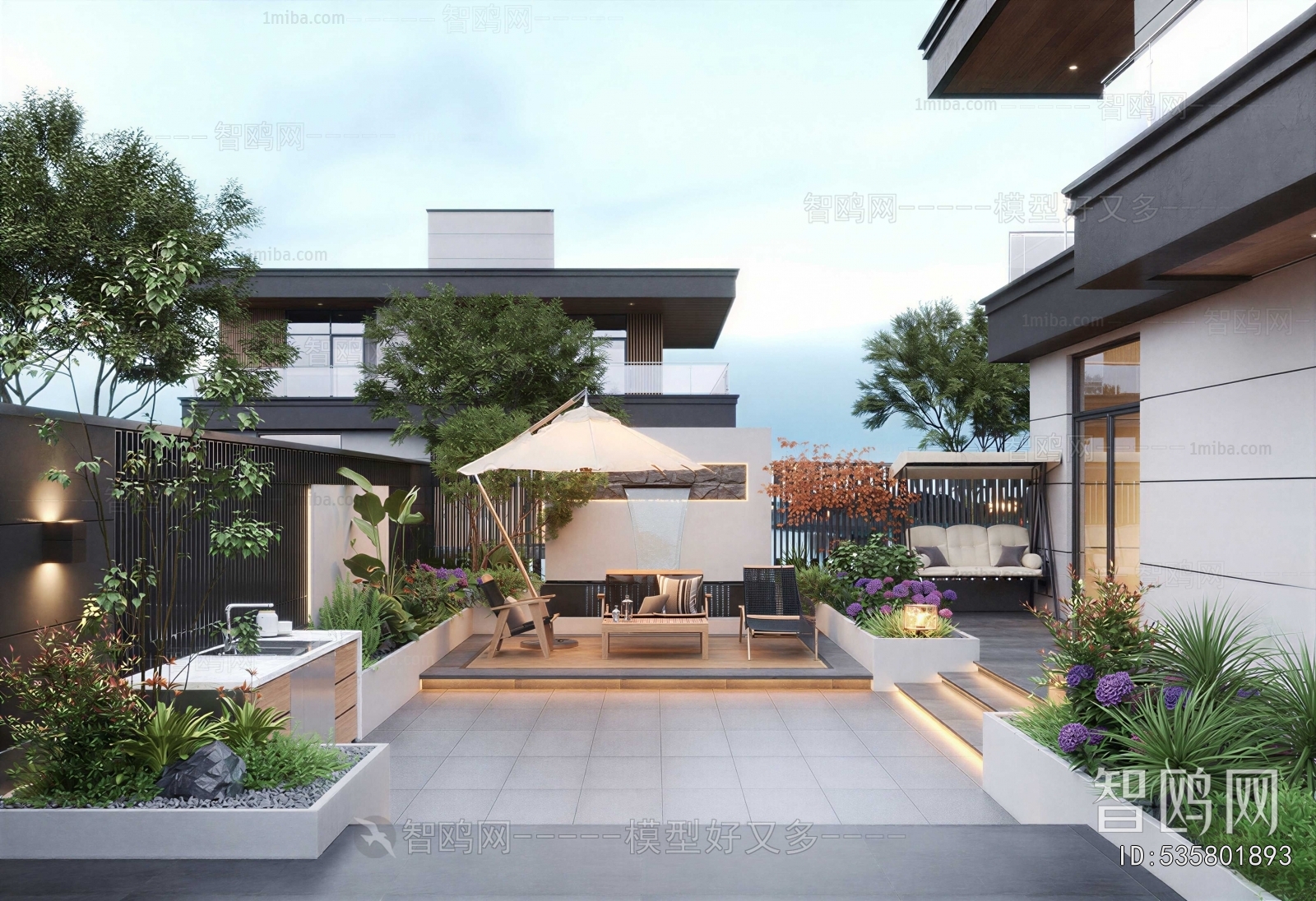 Modern Courtyard/landscape