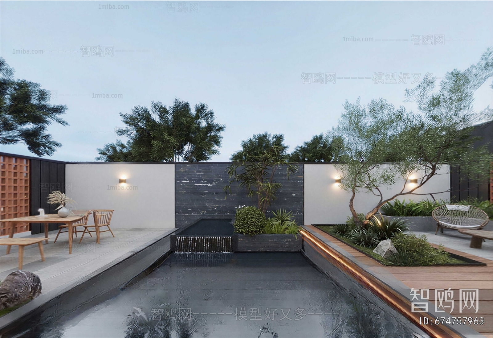 Modern Courtyard/landscape