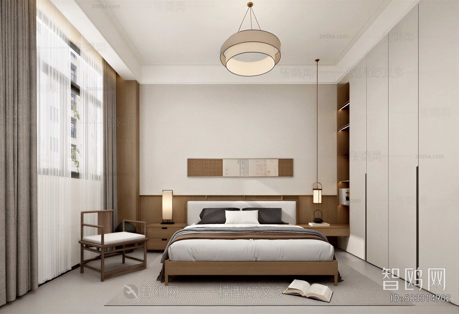 New Chinese Style Bedroom