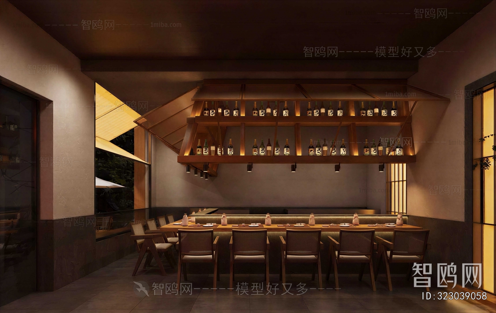 Wabi-sabi Style Japanese And Korean Cuisine