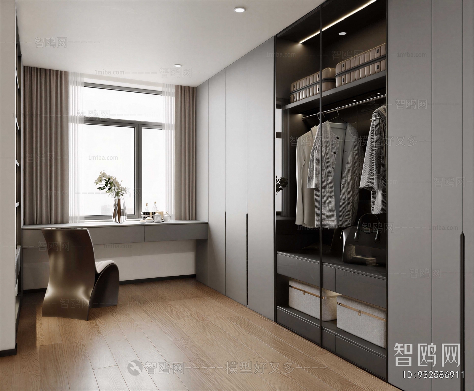 Modern Clothes Storage Area