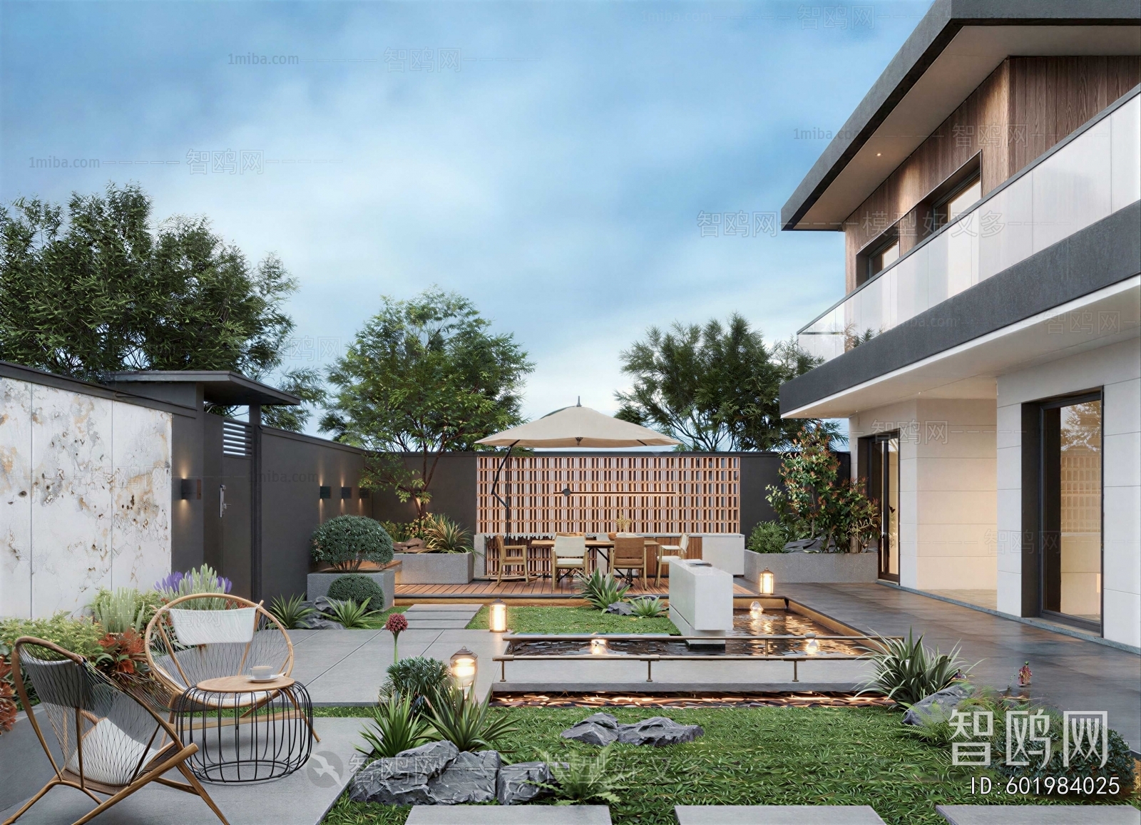 Modern Courtyard/landscape