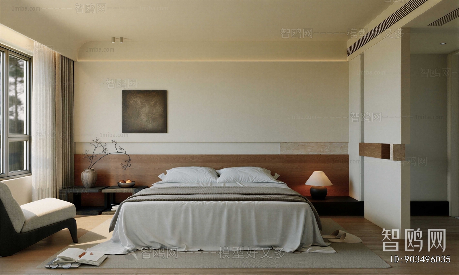 Wabi-sabi Style Bedroom