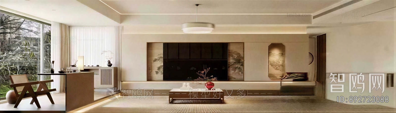 New Chinese Style A Living Room