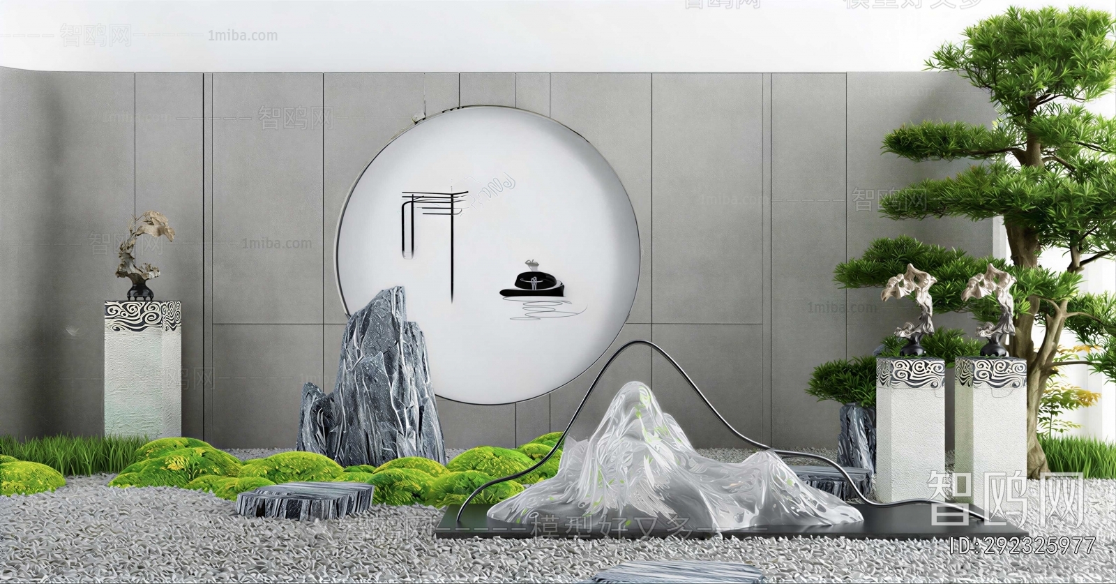 New Chinese Style Rockery Waterscape