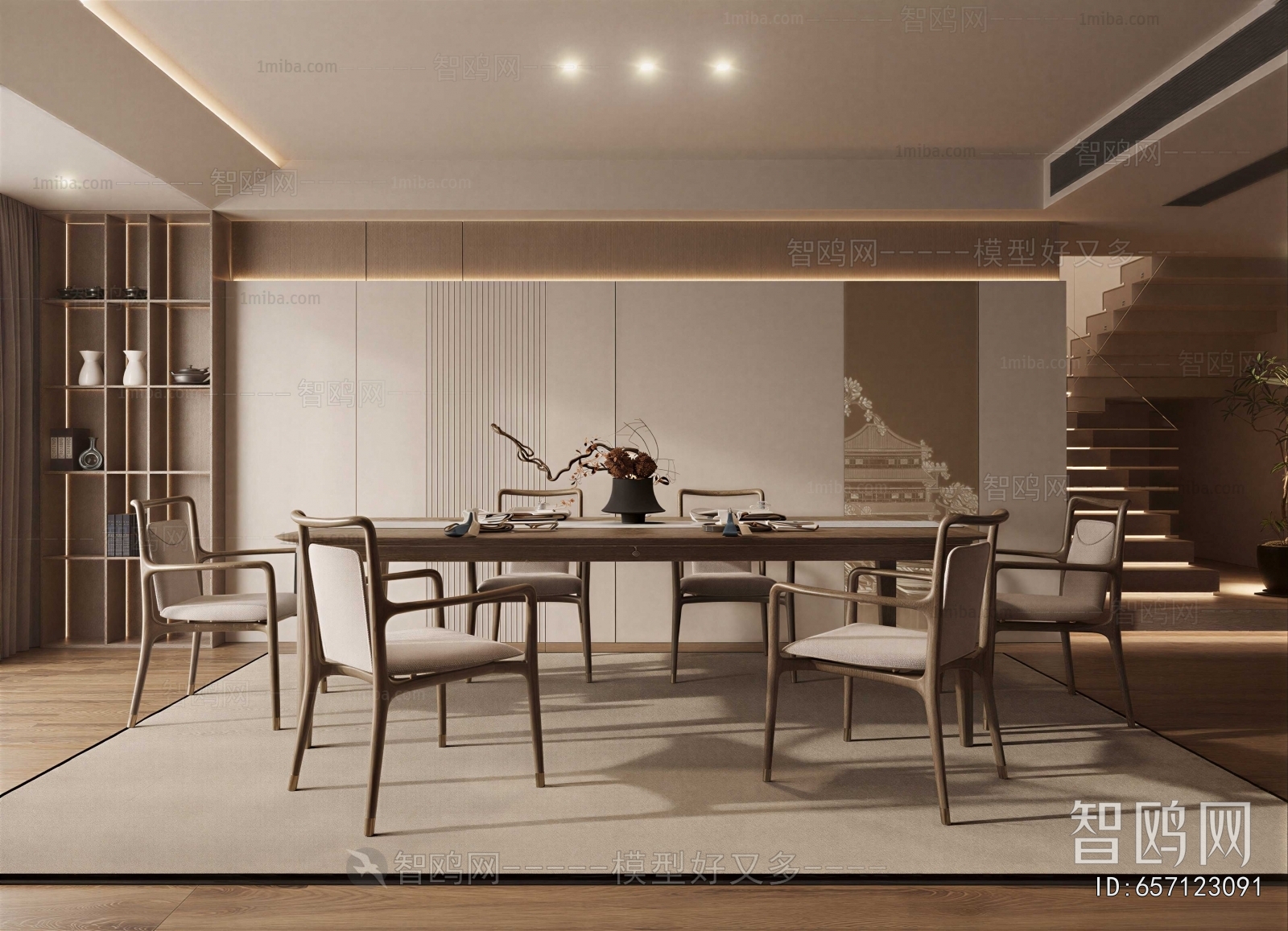 New Chinese Style Dining Room
