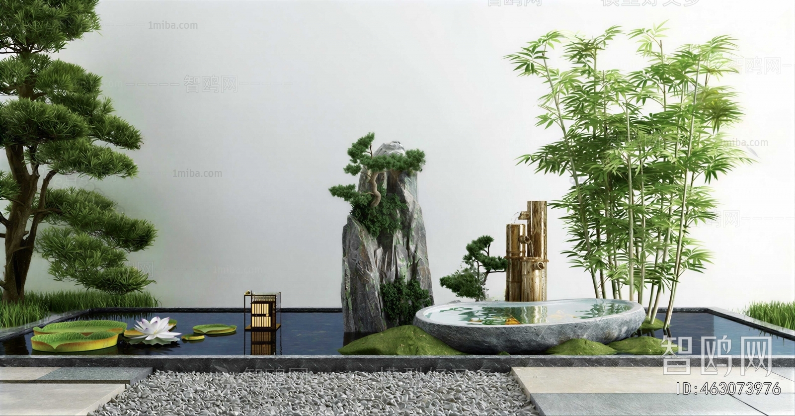 New Chinese Style Rockery Waterscape