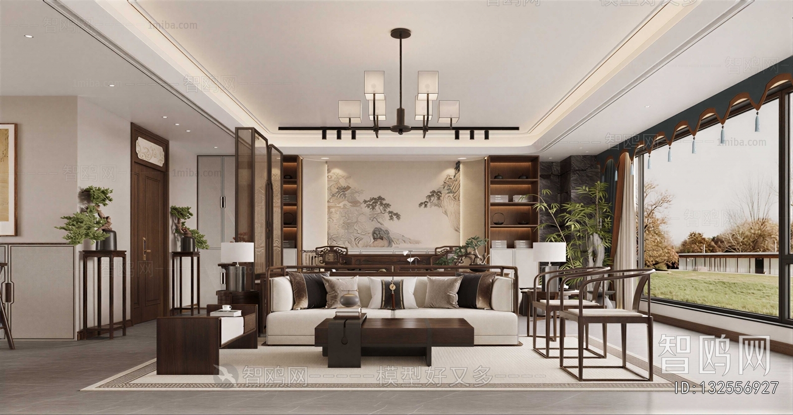 New Chinese Style A Living Room