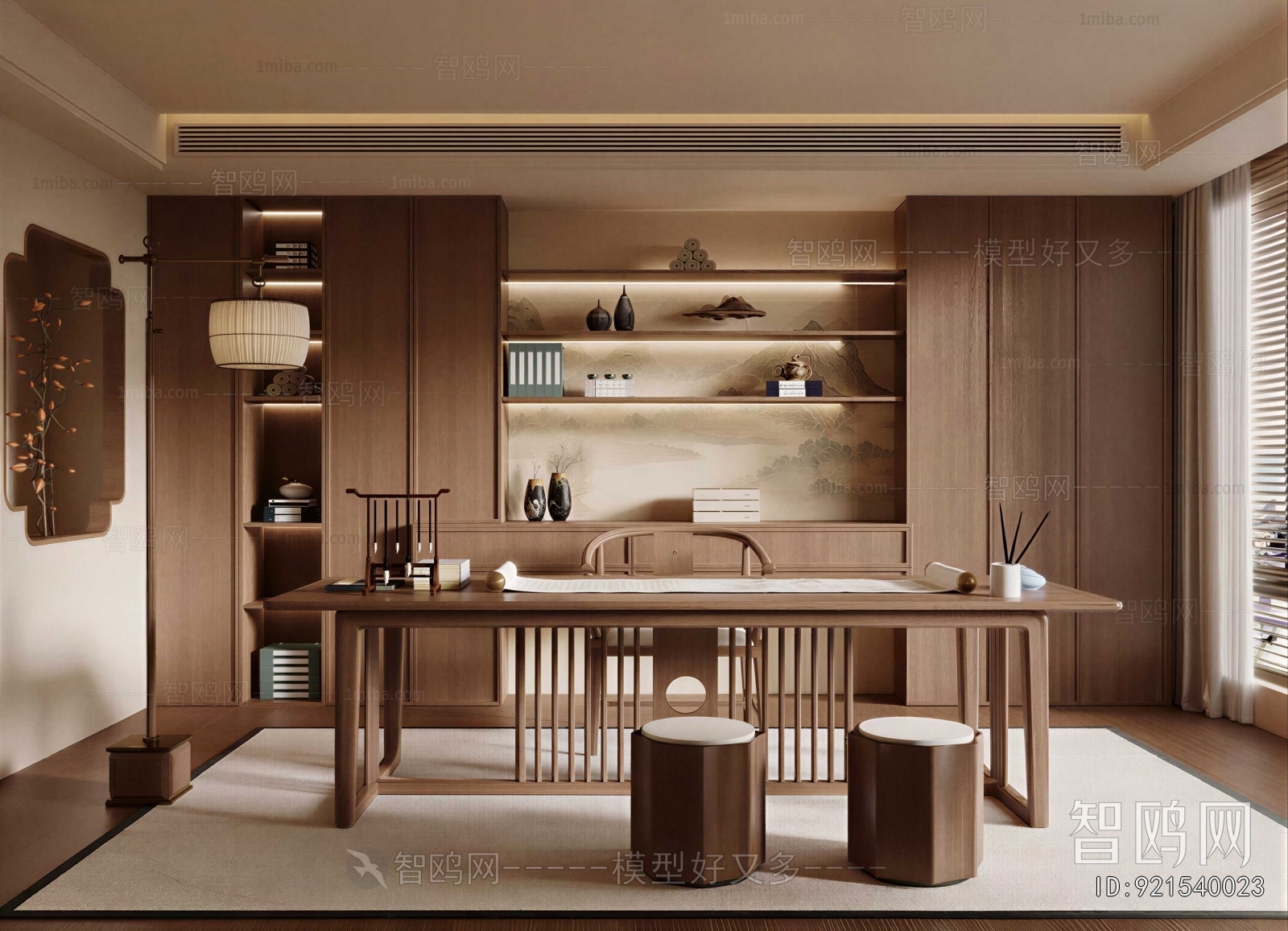 New Chinese Style Study Space