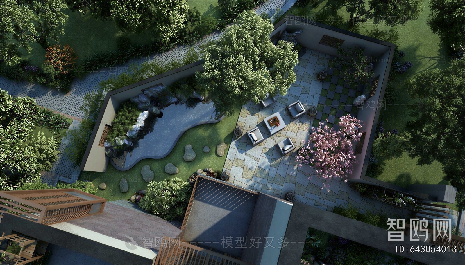 New Chinese Style Courtyard/landscape