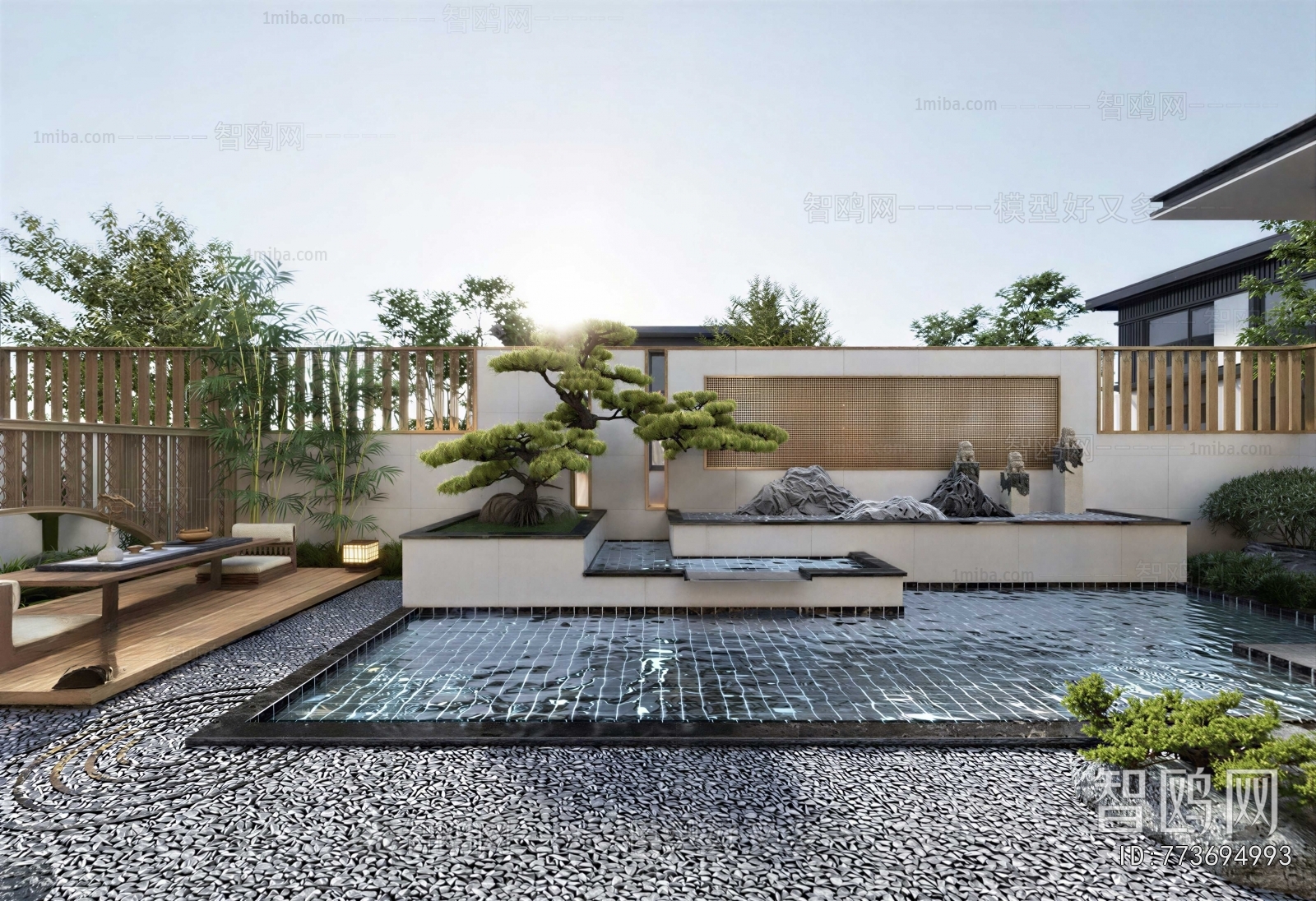 New Chinese Style Courtyard/landscape