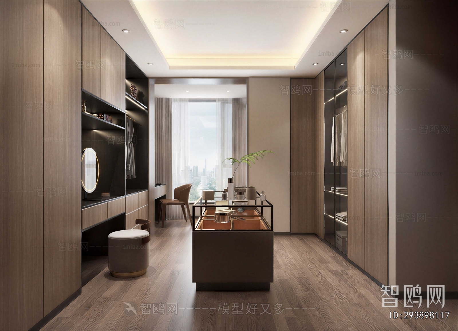 New Chinese Style Clothes Storage Area