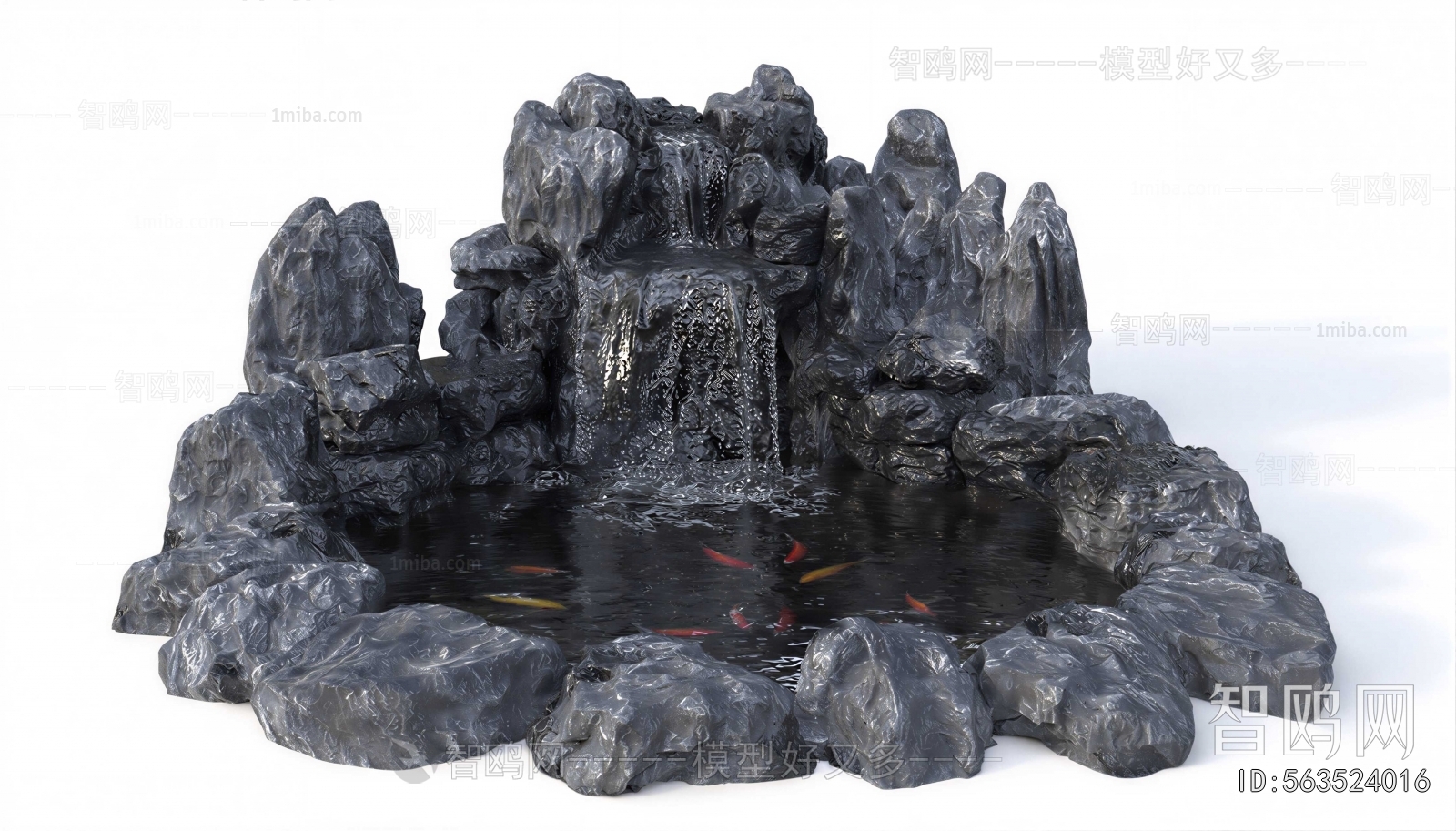 New Chinese Style Rockery Waterscape