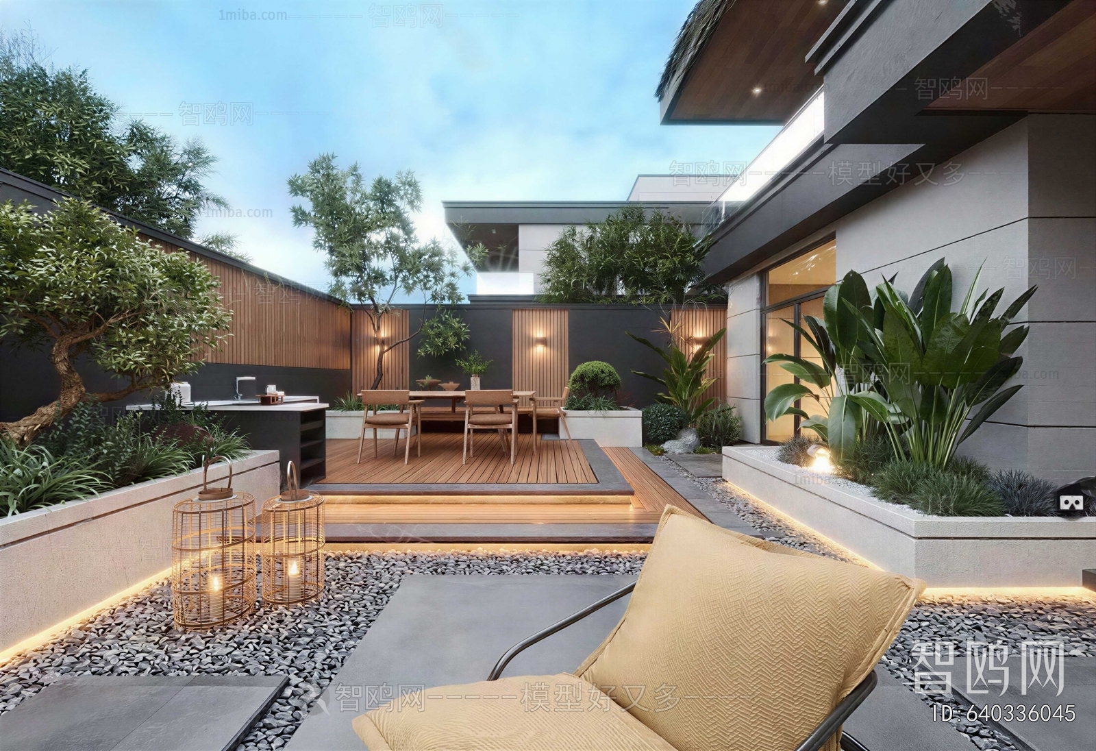 Modern Courtyard/landscape