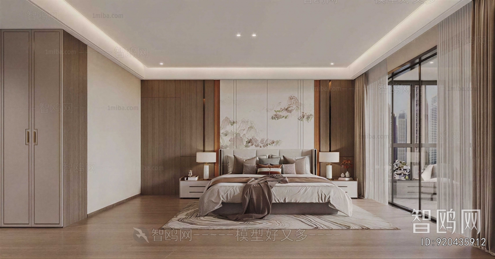New Chinese Style Bedroom