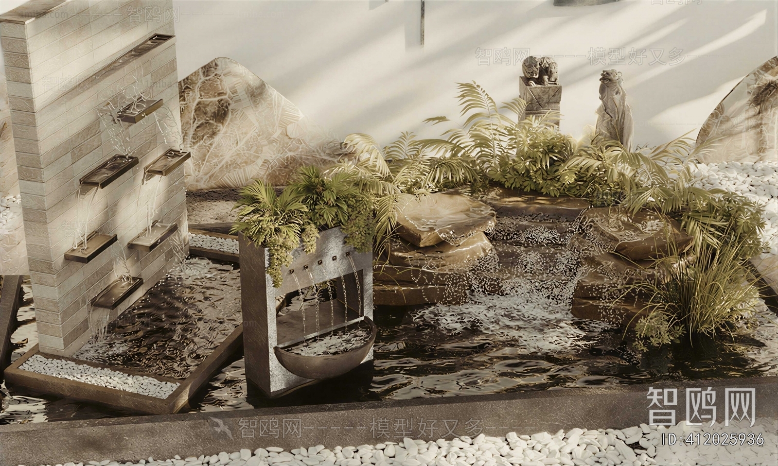 Modern Rockery Waterscape