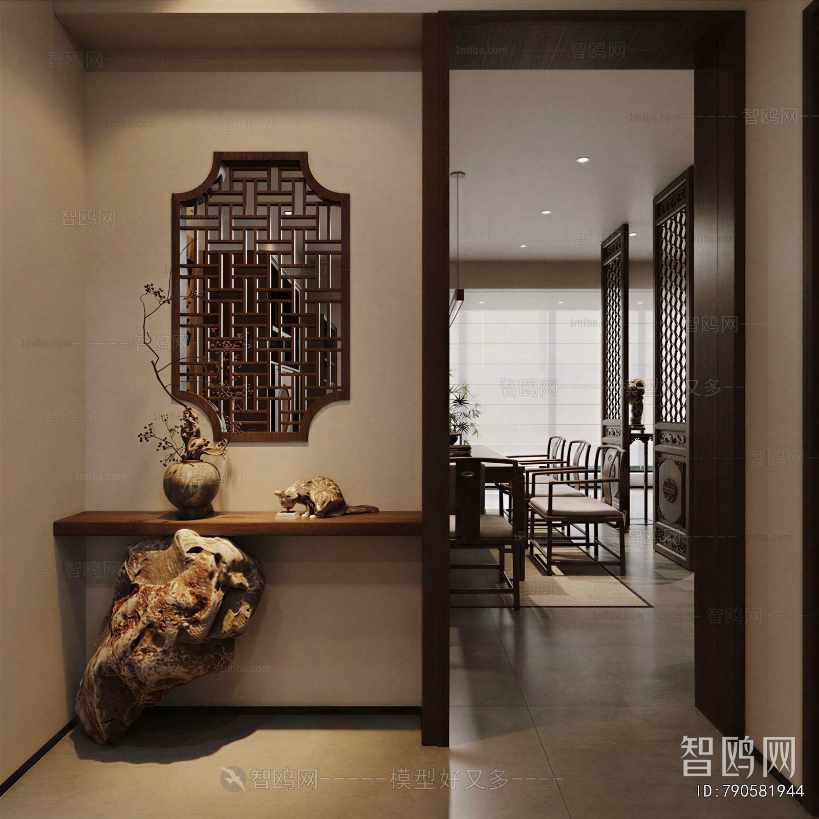 New Chinese Style Hallway