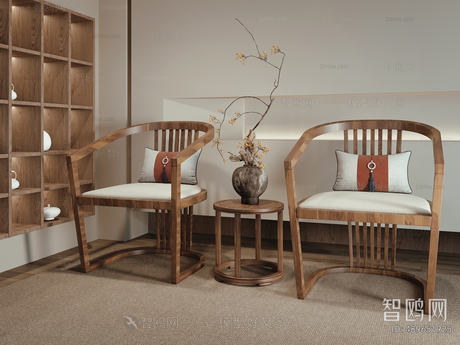 New Chinese Style Lounge Chair