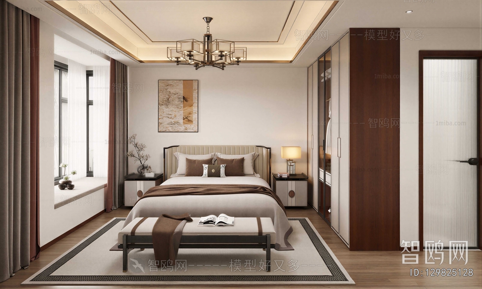 New Chinese Style Bedroom