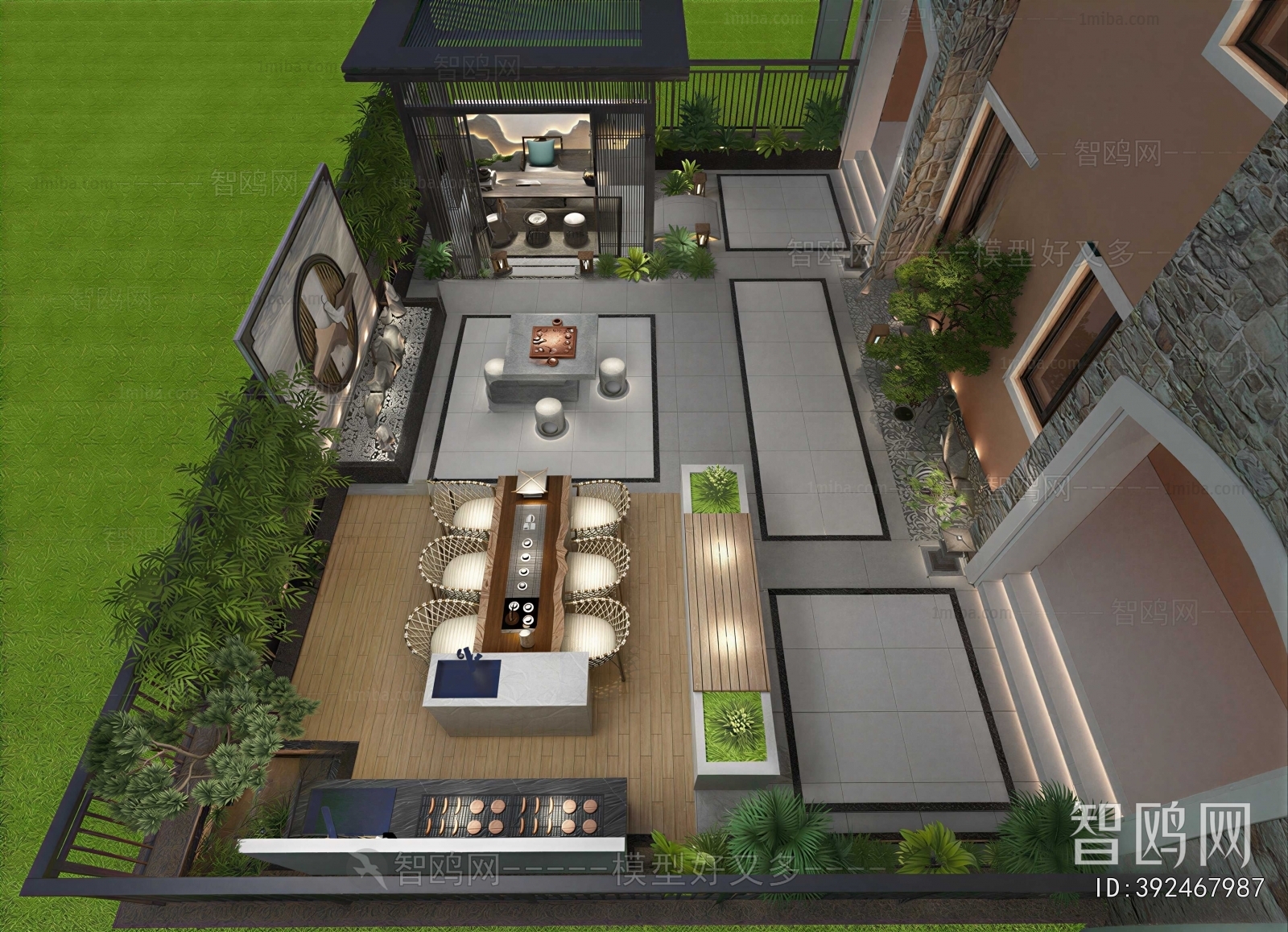 New Chinese Style Courtyard/landscape