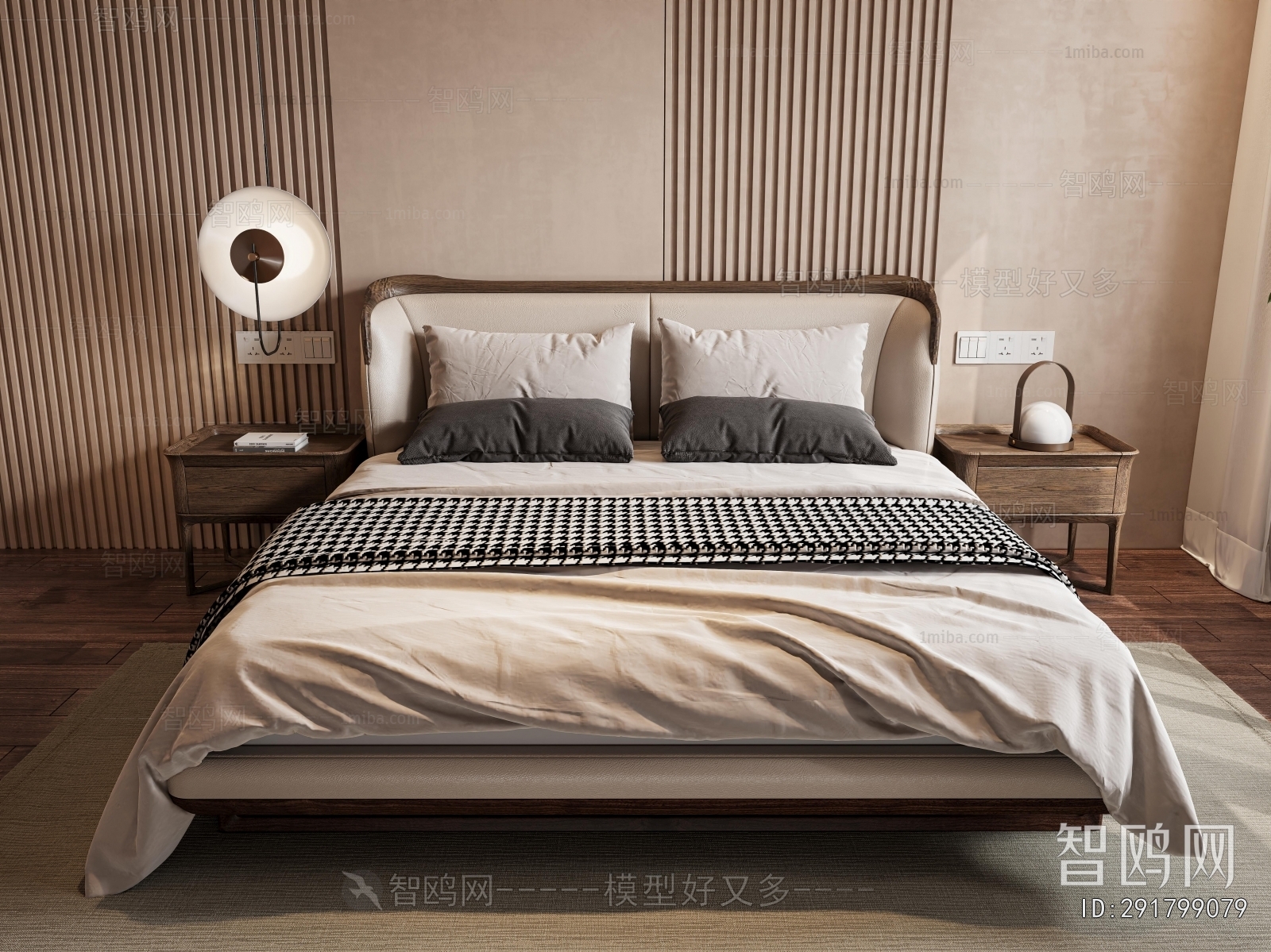 New Chinese Style Double Bed